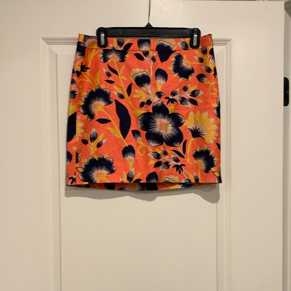 Jcrew floral skirt size 2